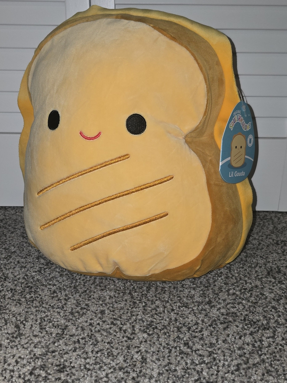Squishmallows Lil Gouda Plush - Yellow and Brown Toast Buddy